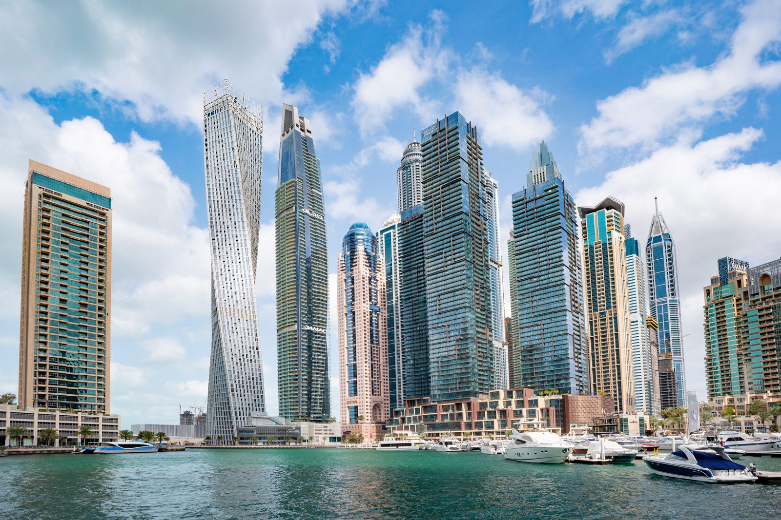 High-rise residential towers in Dubai Marina